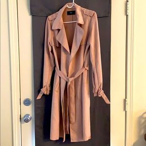 Dusty pink faux suede jacket